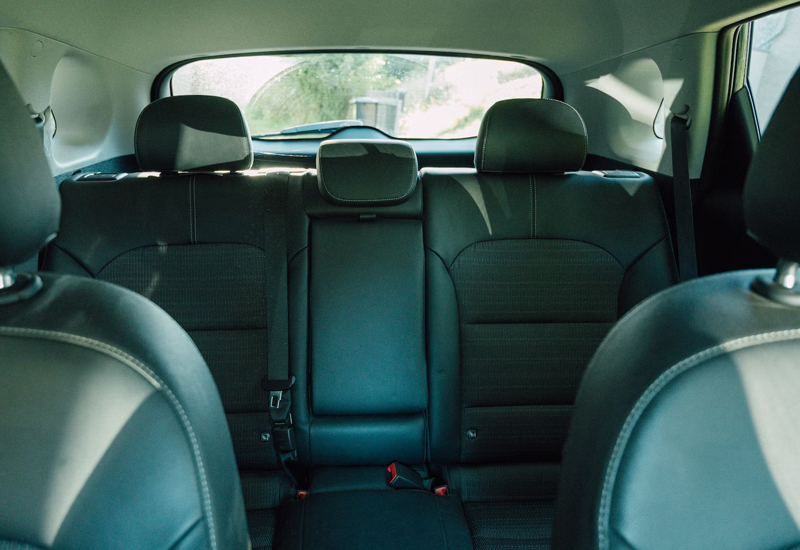 Comfortable leather seating on car service 